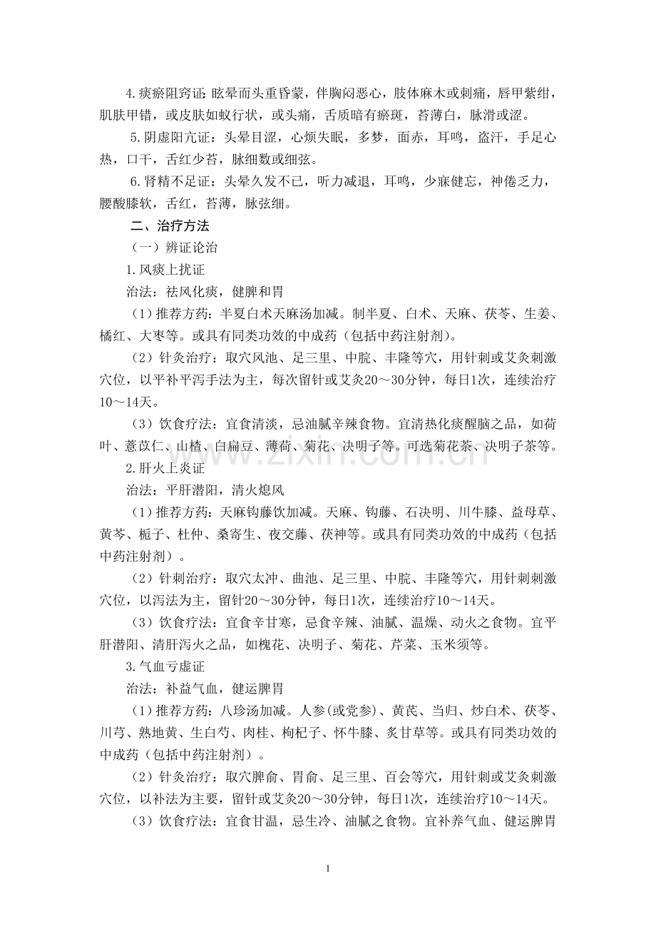 眩晕中医诊疗方案(2017年版).doc_第2页