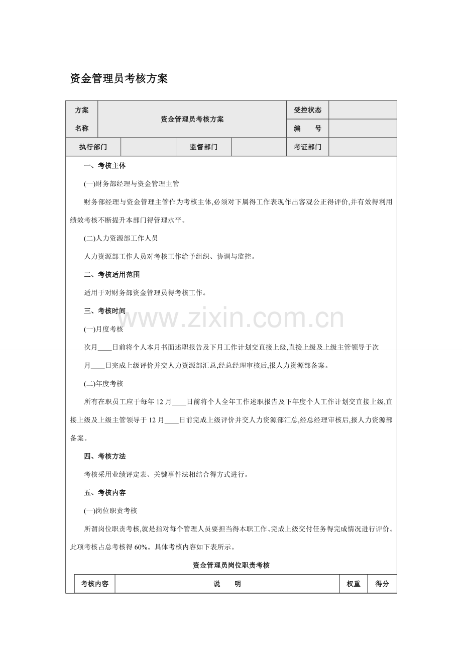 资金管理员考核方案.doc_第1页