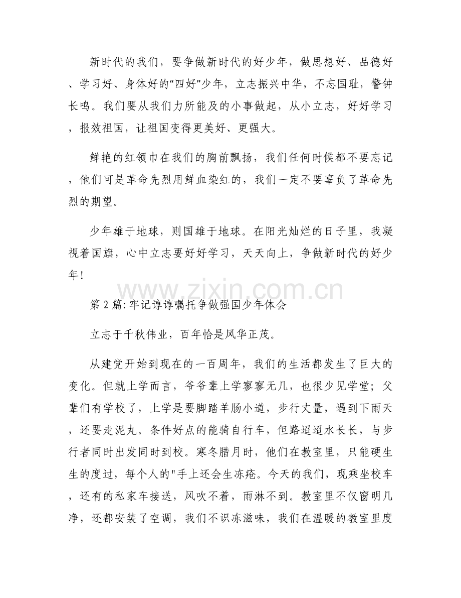 牢记谆谆嘱托争做强国少年体会集合5篇.docx_第2页