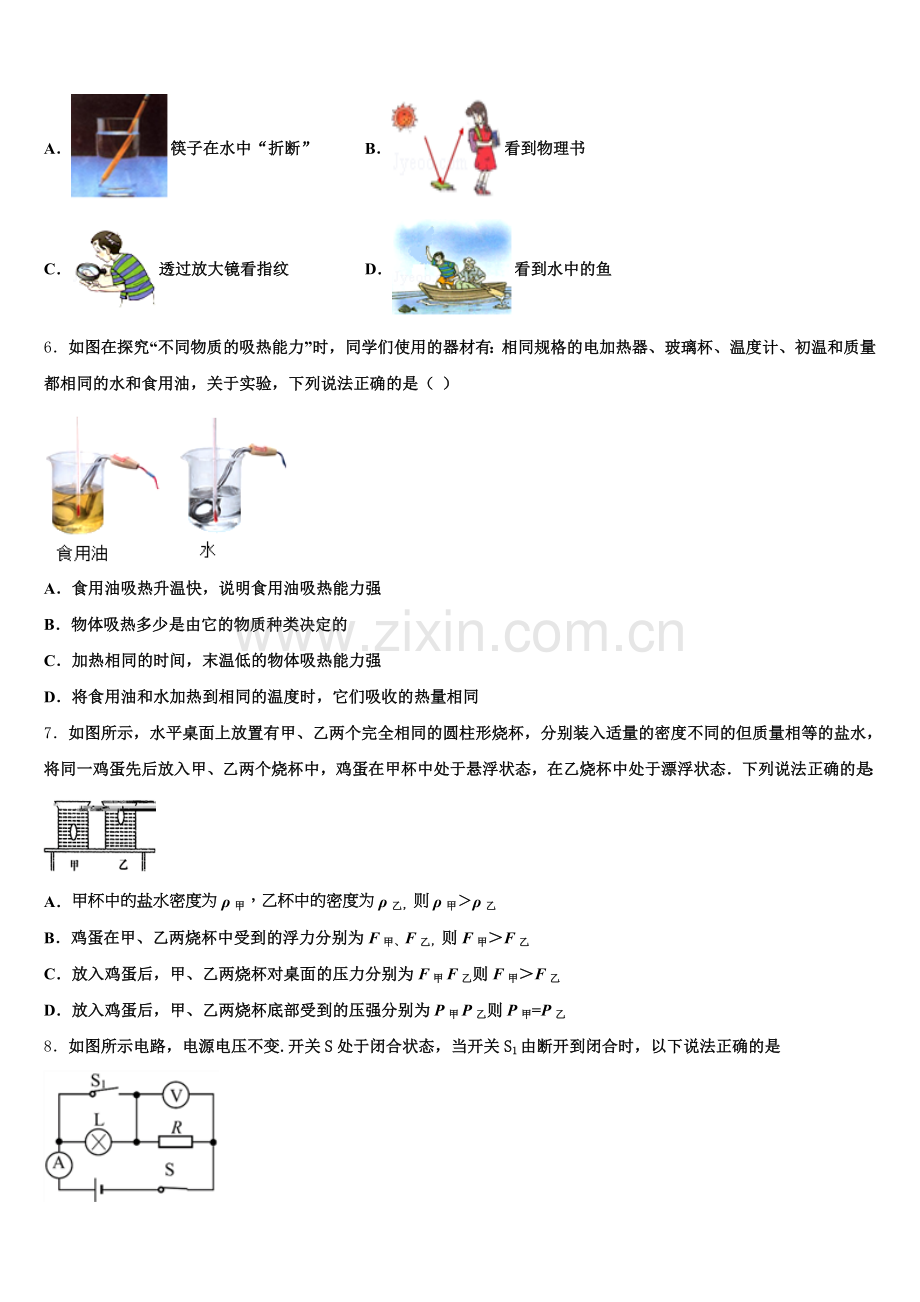 2024-2025学年江苏省泰兴市济川中学初三冲刺模拟（三）物理试题含解析.doc_第2页