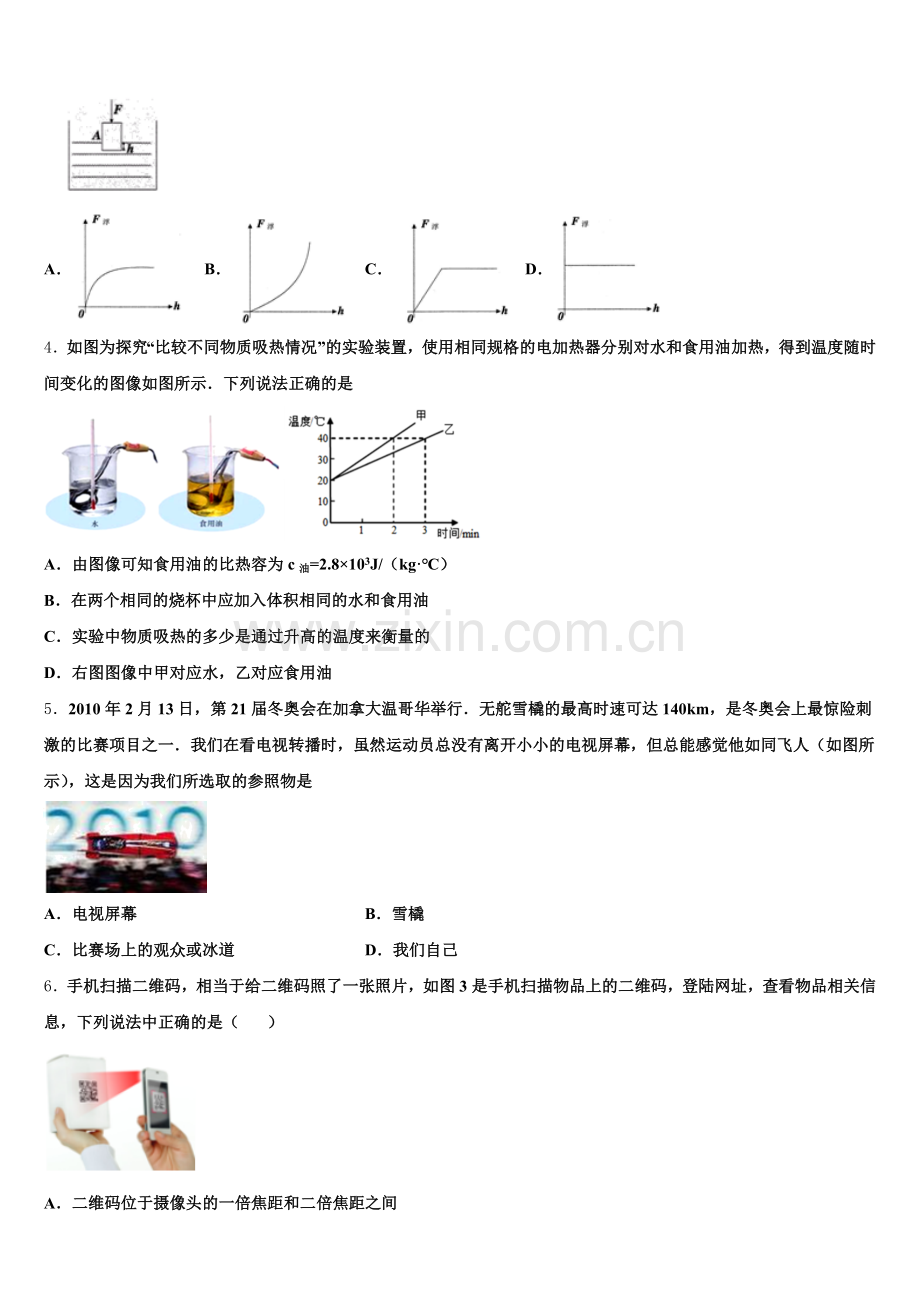 四川阆中学中学2025年初三下学期物理试题练习卷（2）含解析.doc_第2页