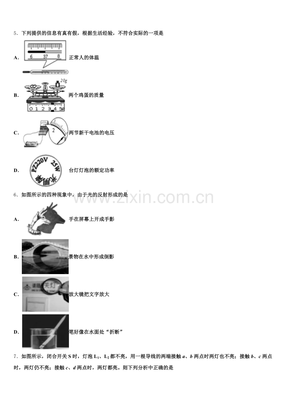 2025年湖南省长沙市一中学湘一南湖校初三质量检测试题（二）模物理试题试卷含解析.doc_第2页