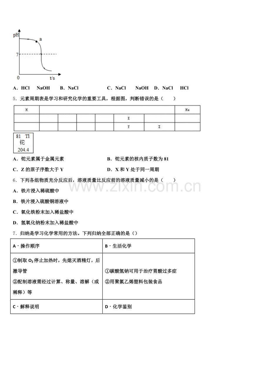 2024-2025学年山东省聊城市阳谷县重点名校初三实验班寒假练习试卷（十二）含解析.doc_第2页