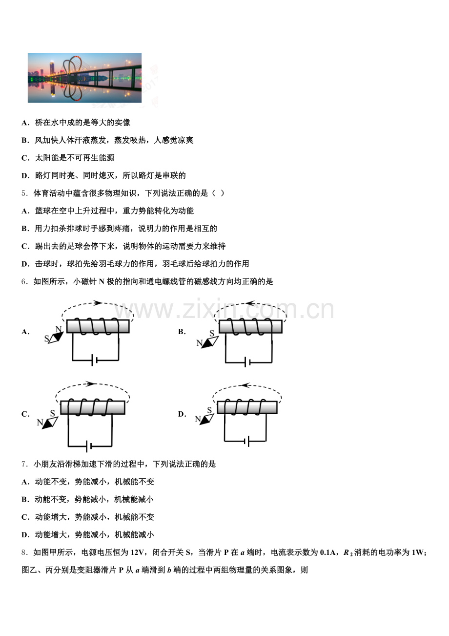 宁夏石嘴山市平罗县2025届初三下学期4月月考试题含解析.doc_第2页