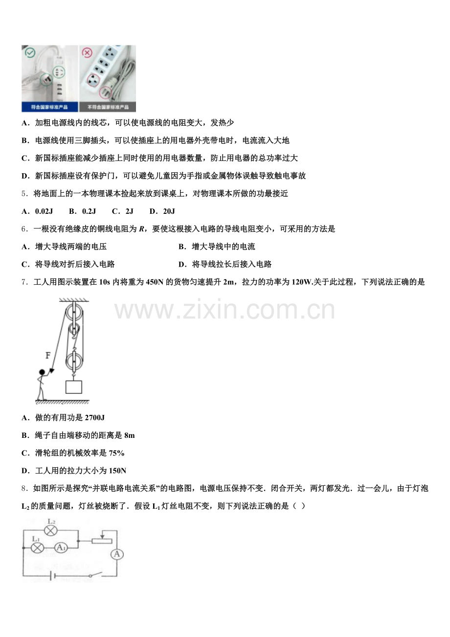 2025年山东省聊城东阿县联考中考第一次模拟物理试题含解析含解析.doc_第2页