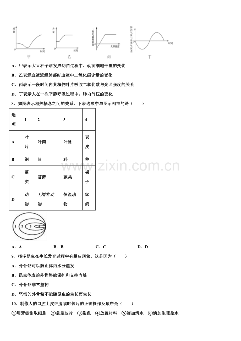 2025届浙江省宁波市江北区中考预测金卷生物试题理（湖南卷）含解析.doc_第2页
