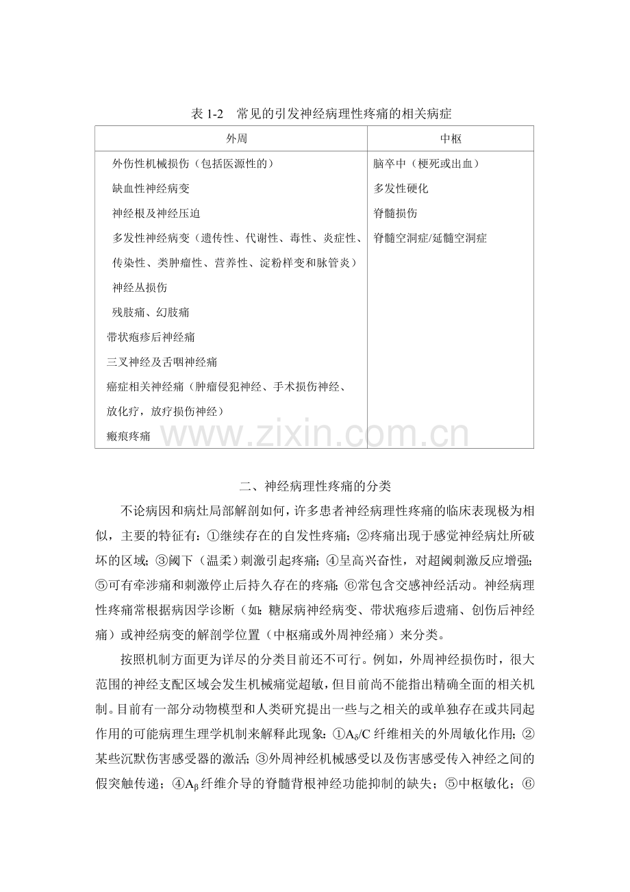 神经病理性疼痛的定义和病因.doc_第2页