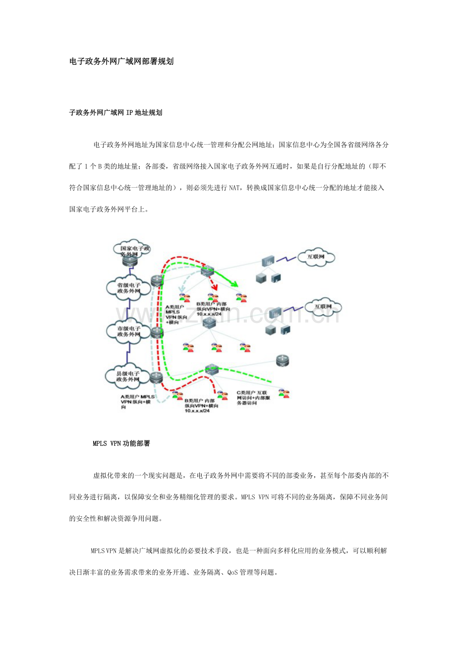 电子政务外网广域网部署规划.doc_第1页