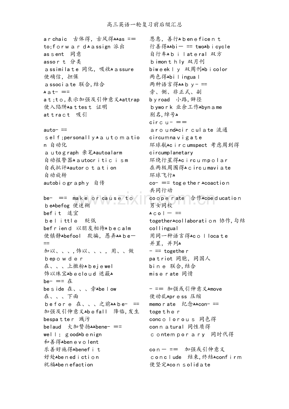 高三英语一轮复习前后缀汇总.doc_第2页