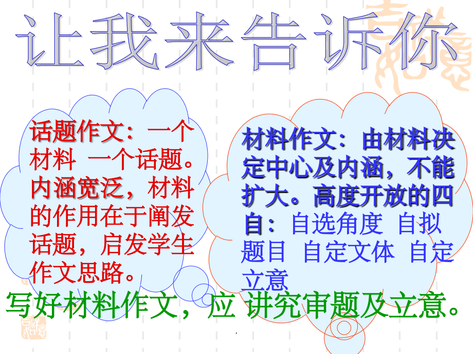 中考语文作文指导(材料作文审题和立意).ppt_第1页