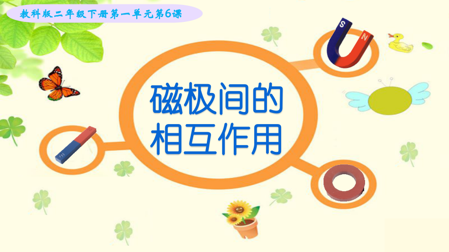 教科版科学二年级下册1.6磁极间的相互作用课件共14页.pptx_第1页
