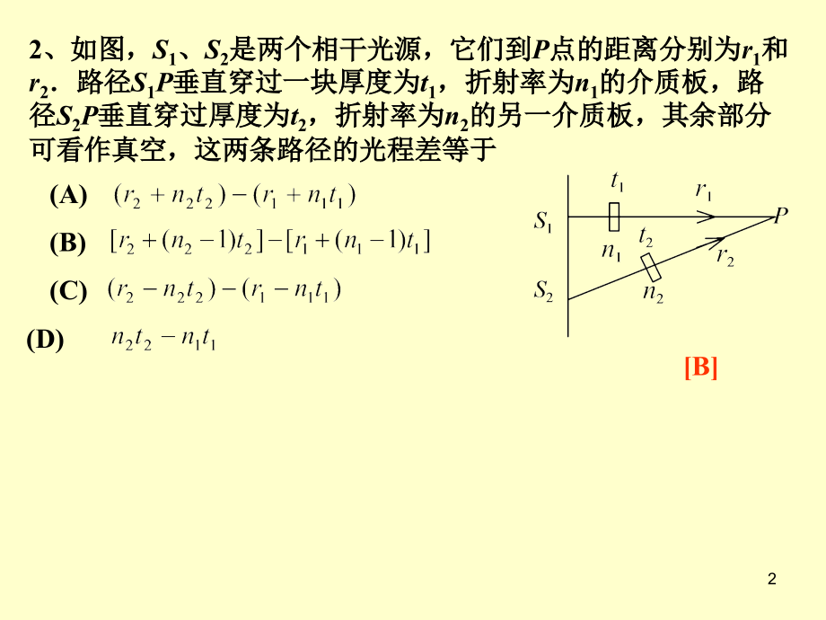 单色平行光垂直照射在薄膜上经上下两表面反射的两.ppt_第2页