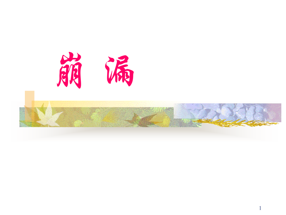 崩漏的中医治疗与护理.ppt_第1页