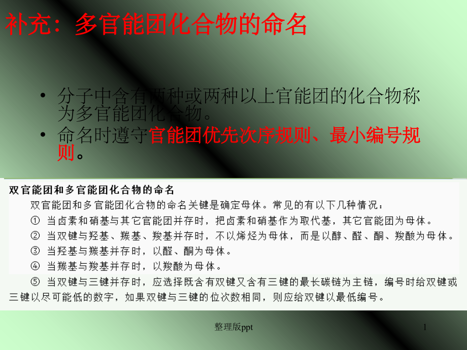 多官能团化合物的命名.ppt_第1页