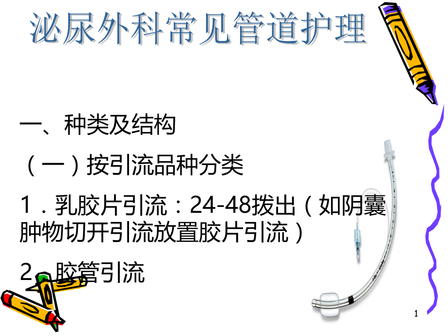 泌尿外科常见管道护理课件.ppt_第1页