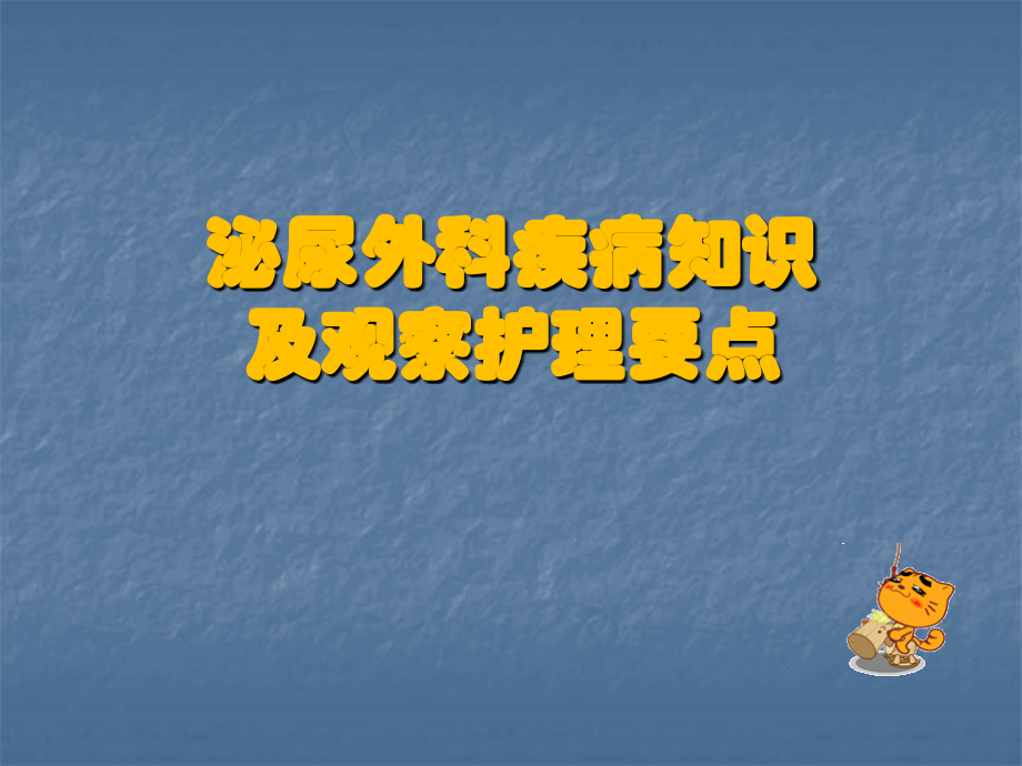 泌尿外科疾病知识及观察护理要点.ppt_第1页