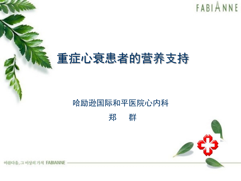 重症心力衰竭患者如何营养支持医学课件.ppt_第1页