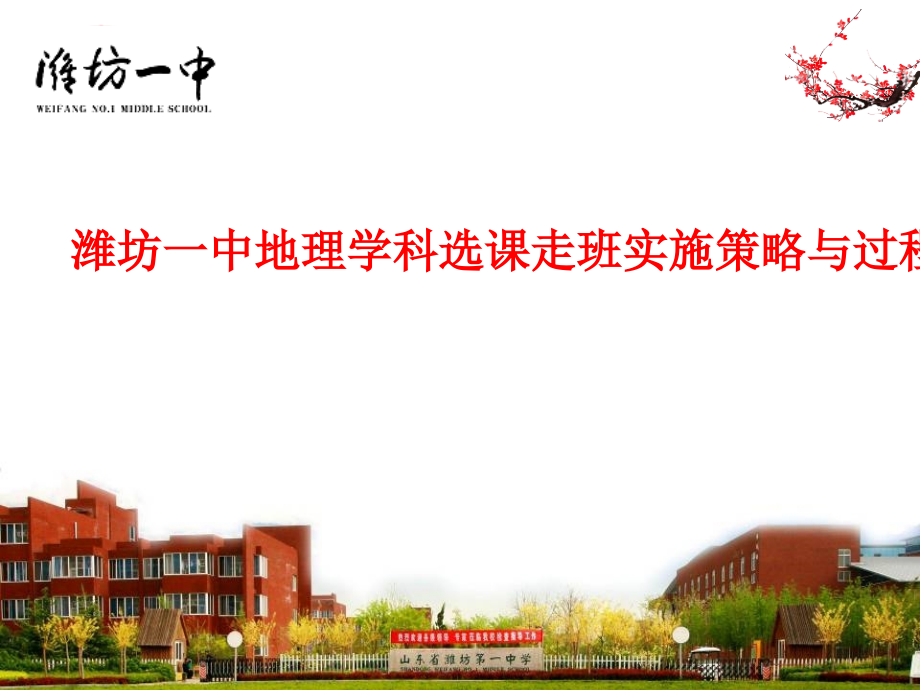 潍坊一中地理学科选课走班实施策略与过程.ppt_第1页