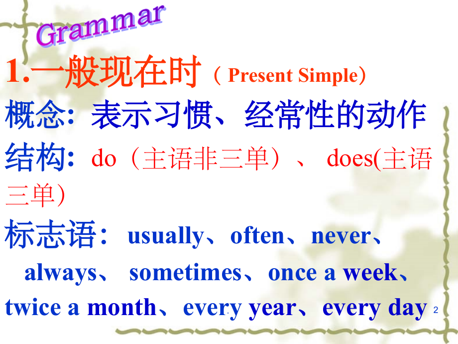 小学英语四种时态课件.ppt_第2页