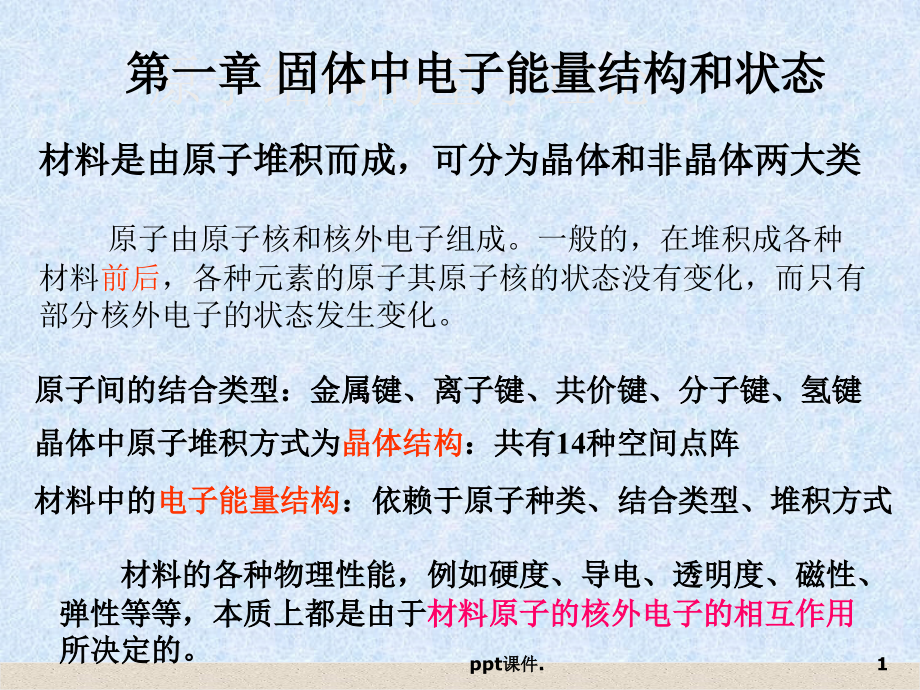 固体中电子能量结构和状态.ppt_第1页