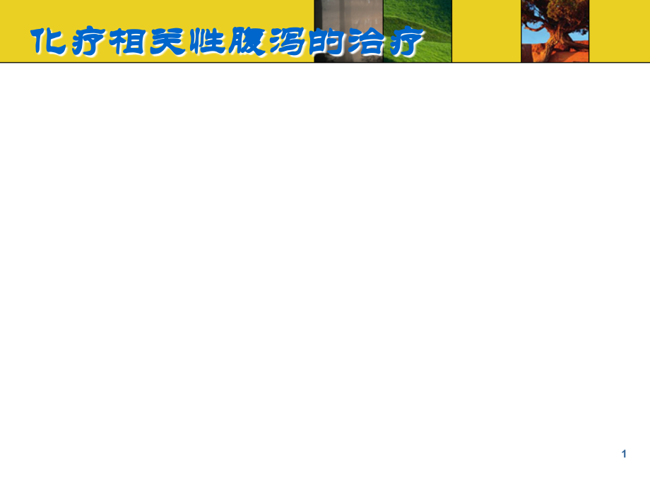 化疗相关性腹泻的治疗方案医学PPT.ppt_第1页
