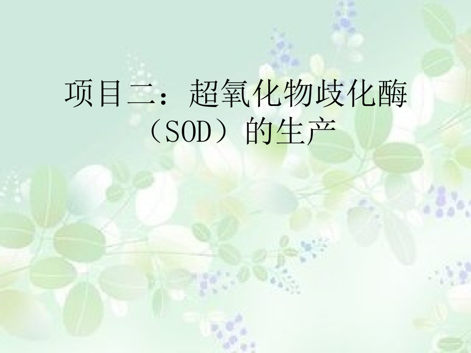 超氧化物歧化酶(SOD)生产.pptx_第1页