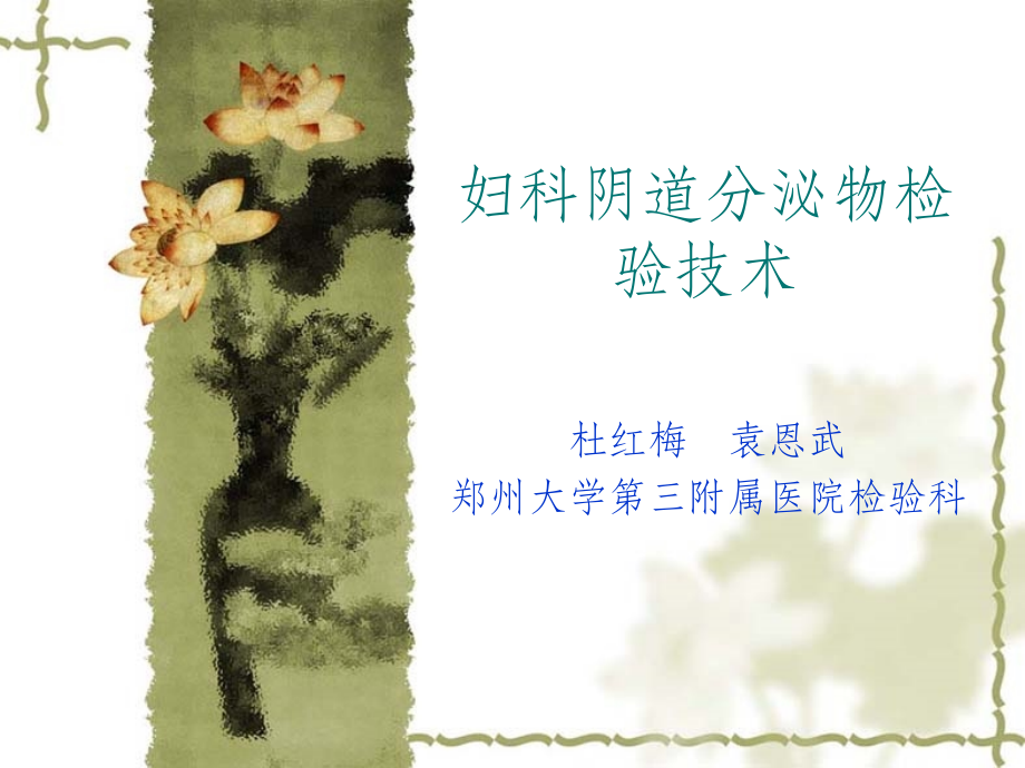 妇科阴道分泌物检验技术.ppt_第1页