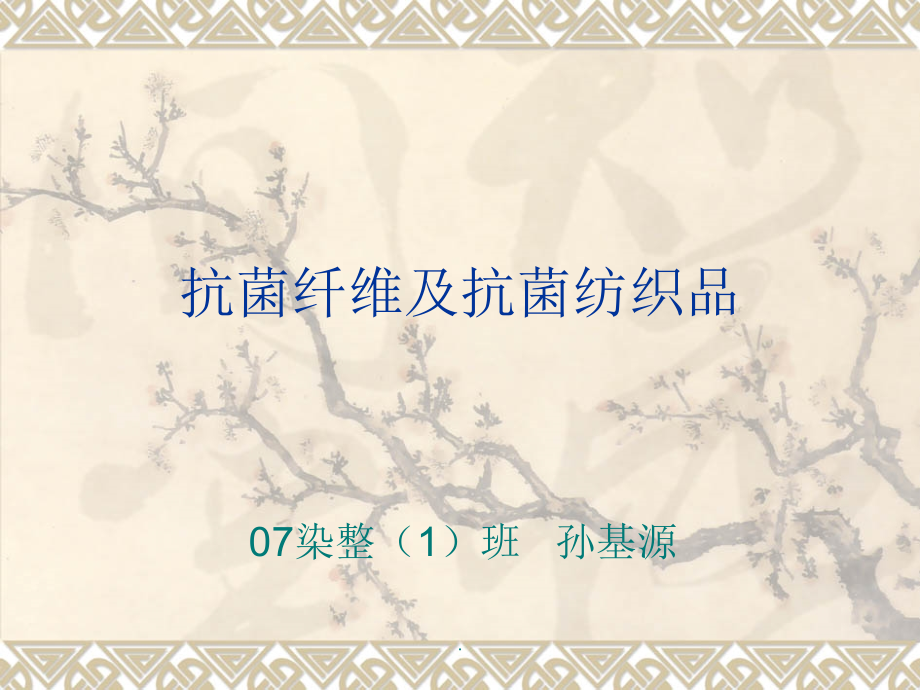 抗菌纤维及抗菌纺织品.ppt_第1页