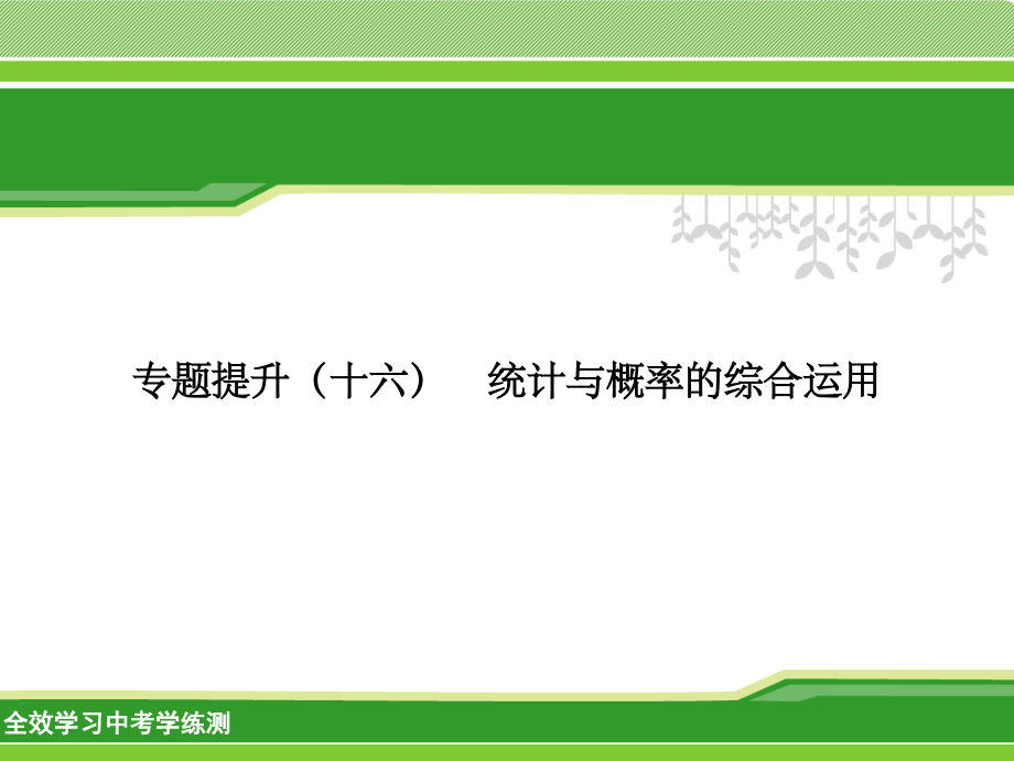 专题提升(十六)-统计与概率的综合运用.ppt_第1页