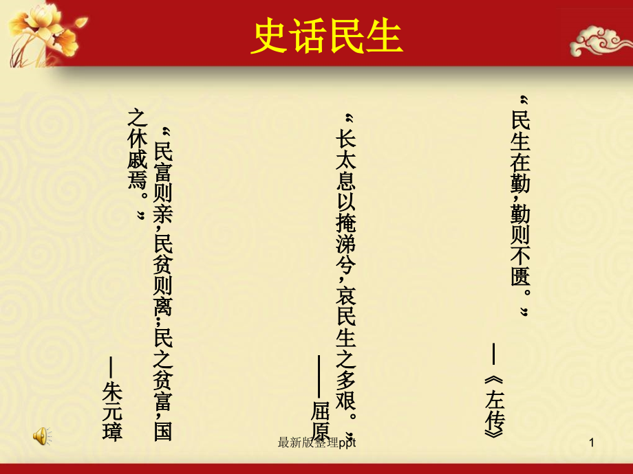 中考历史民生专题复习p.ppt_第1页