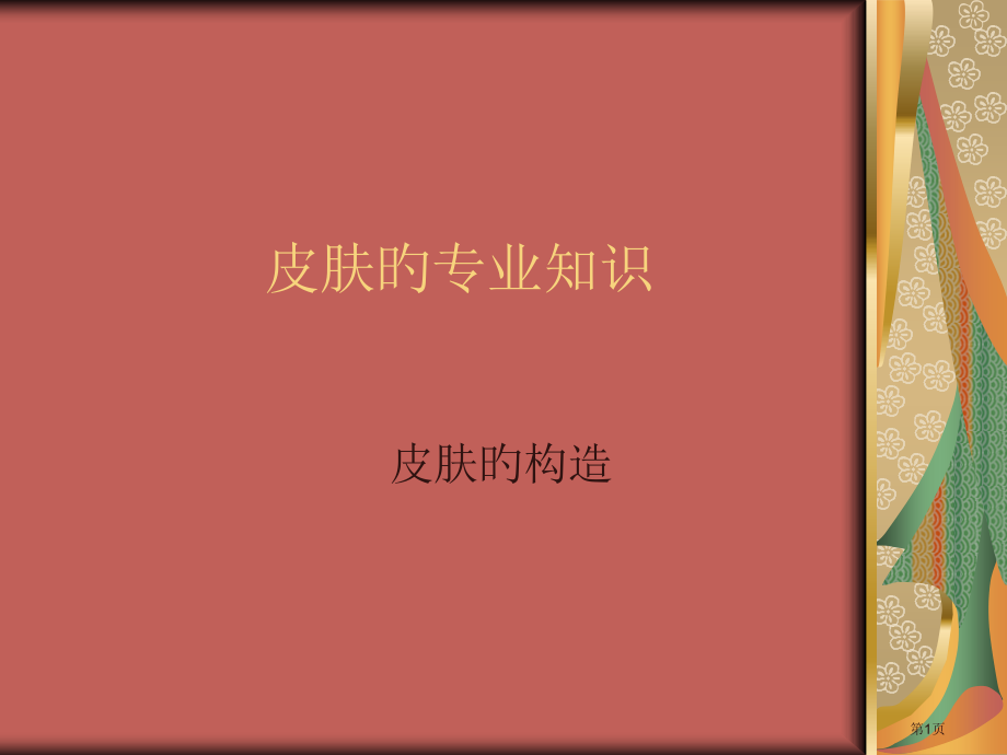 美容行业皮肤的专业知识.pptx_第1页