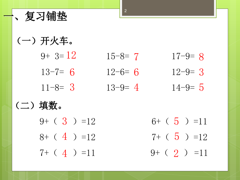 一年级数学下册2.4十几减5、4、3、2课件.ppt_第2页
