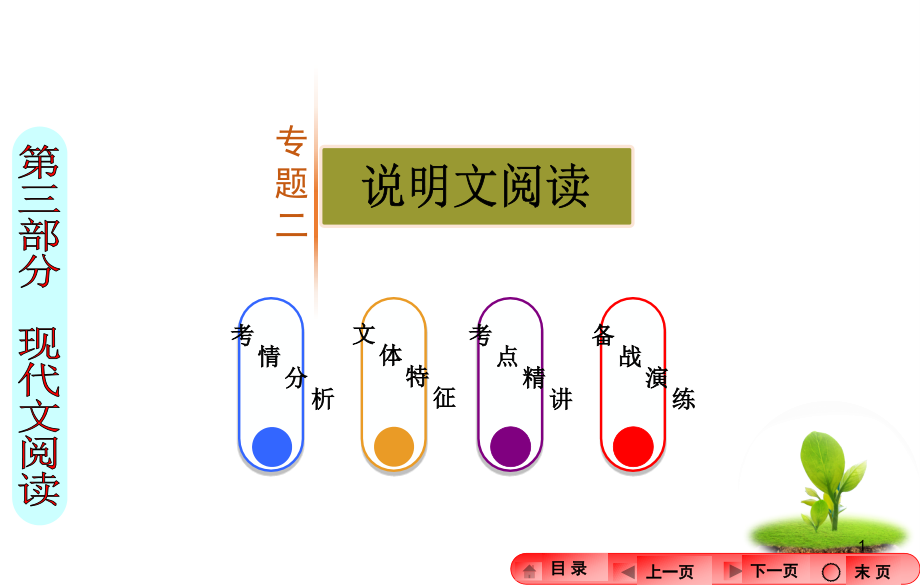 中考语文河南现代文阅读专题二说明文阅读.ppt_第1页