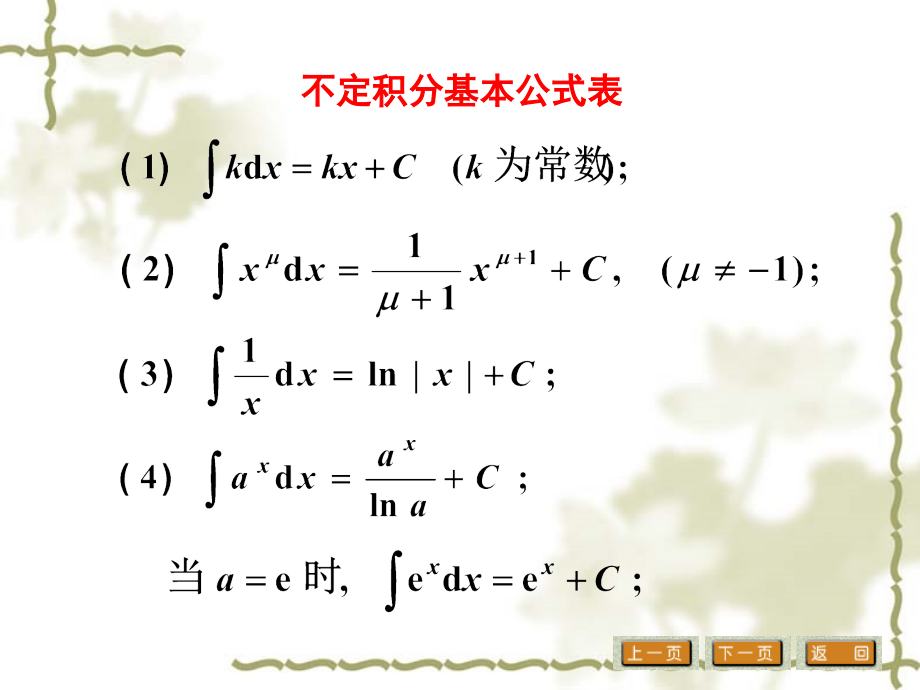 不定积分基本公式表.ppt_第2页