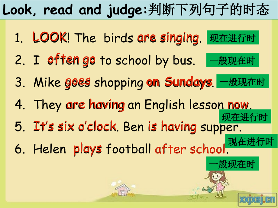 一般现在时与现在进行时区别练习课件.ppt_第2页