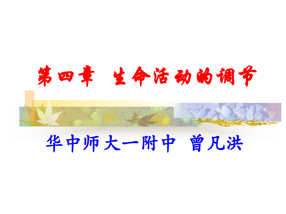 第四章生命活动的调节.ppt_第1页