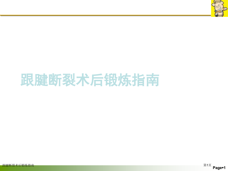 跟腱断裂术后锻炼指南.pptx_第1页