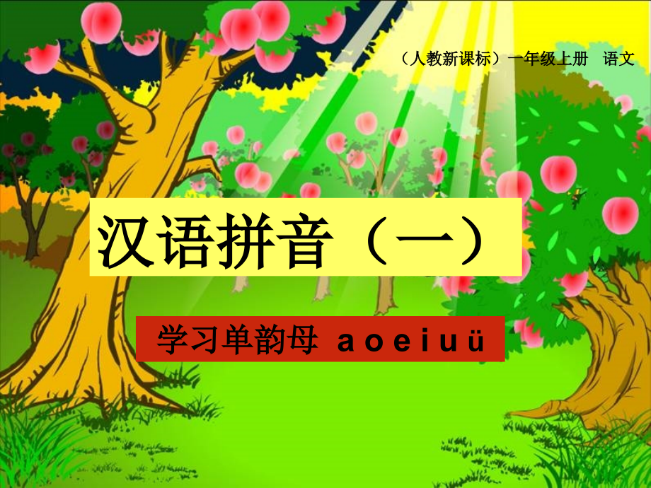 一年级语文上册课件　汉语拼音单韵母　aoeiuü.ppt_第1页
