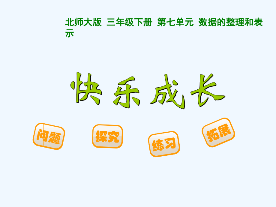 小学数学北师大三年级北师大小学数学三年级下册《快乐成长》课件.ppt_第1页