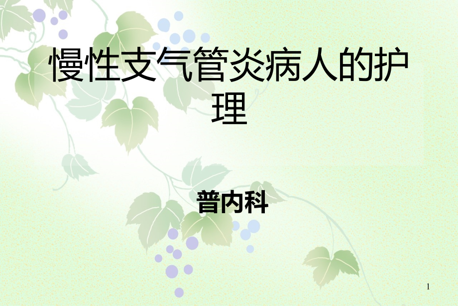 慢性支气管炎护理查房ppt课件.ppt_第1页