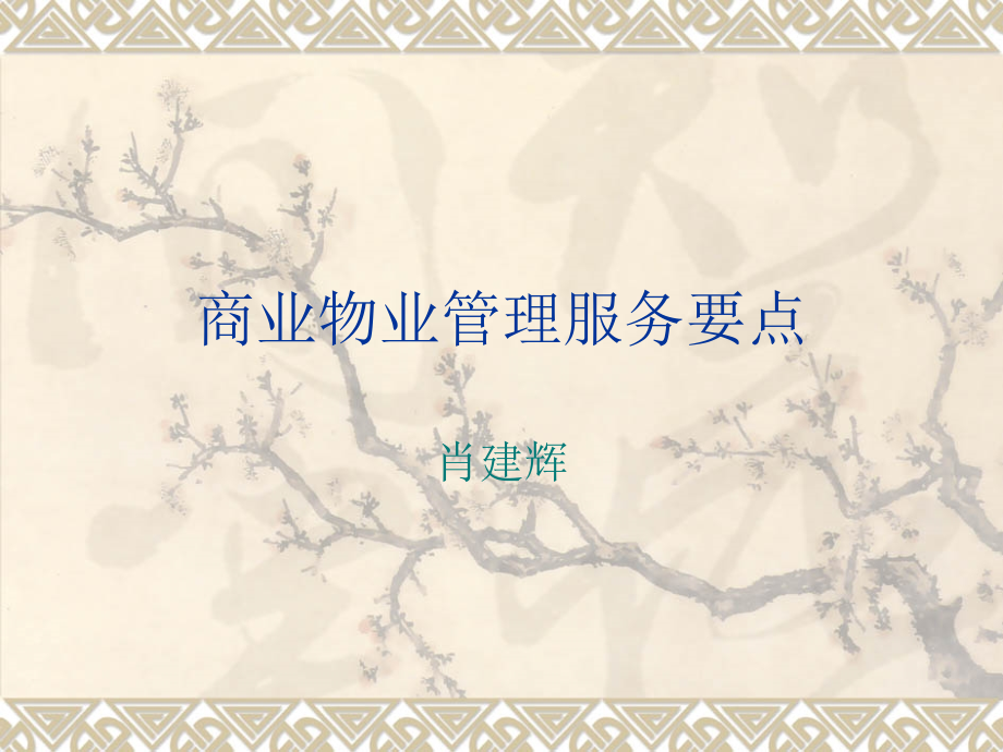 商业物业管理服务要点培训讲座PPT.ppt_第1页
