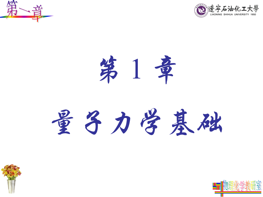 第一章 绪论和量子力学的基础知识.ppt_第1页