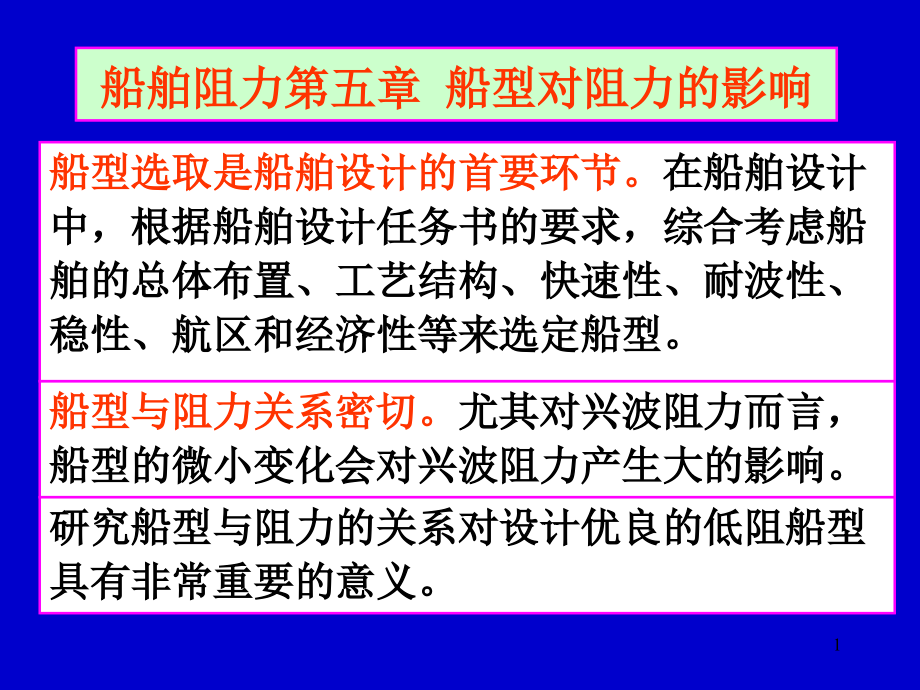 船舶阻力第5章 船型对阻力的影响.ppt_第1页