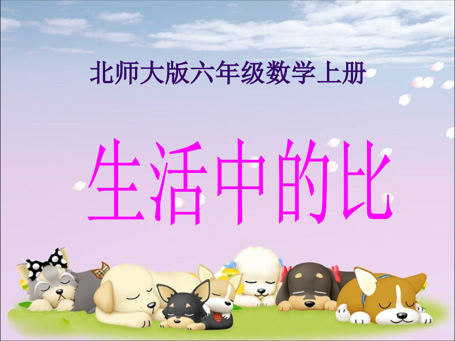 北师大版数学六年级上册《生活中的比》PPT课件.ppt_第1页