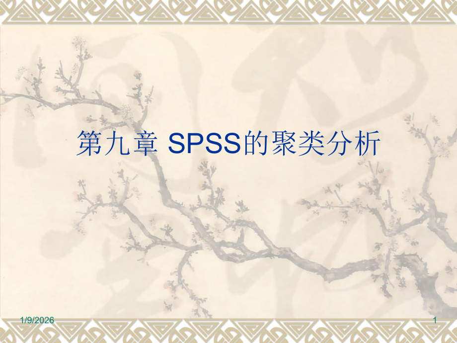 第九章 SPSS的聚类分析.ppt_第1页