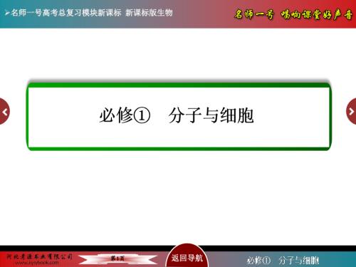 【名师一号】2015届高考生物(人教版通用总复习教学课件：第8讲 生物膜的流动镶嵌模型与物质跨膜运输方式.ppt