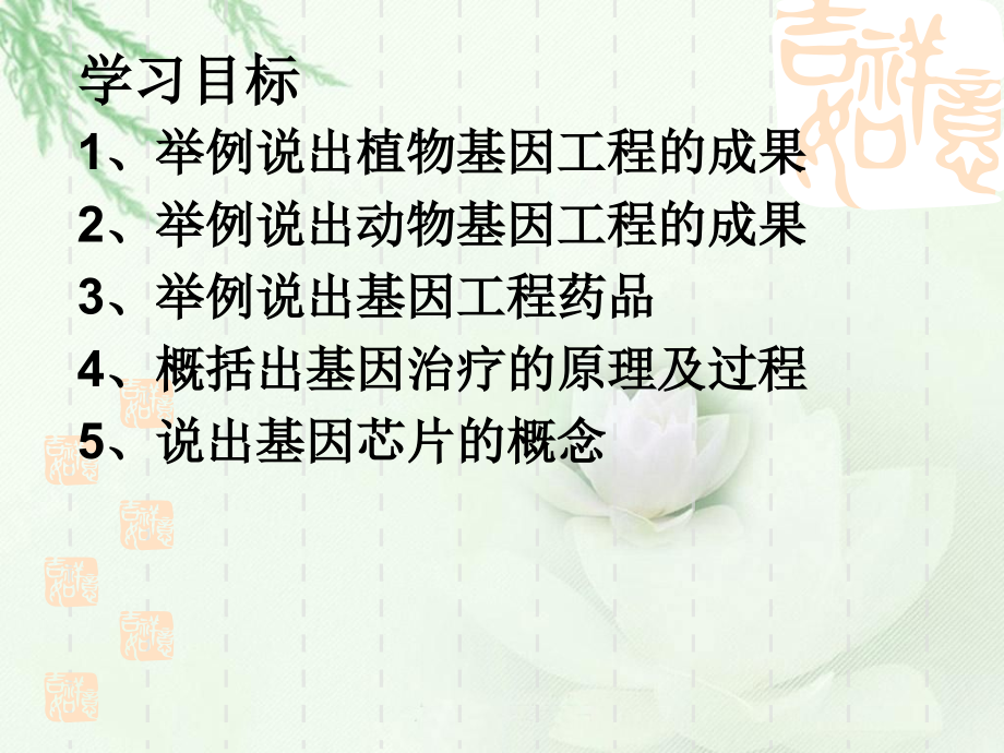 人教版教学课件湖南省安仁一中生物必修三《13基因工程的应用》课件.ppt_第2页