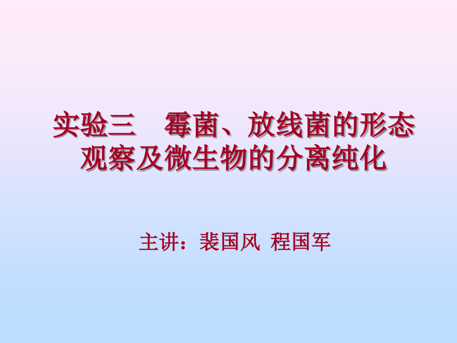 实验三霉菌、放线菌及土壤微生5.ppt_第1页
