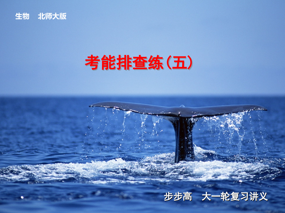 高考生物(北师大版)一轮复习第五单元考能排查练.ppt_第1页