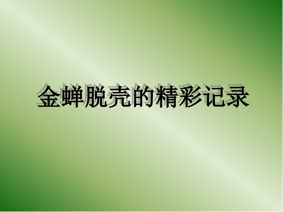 金蝉脱壳的全过程.ppt_第1页